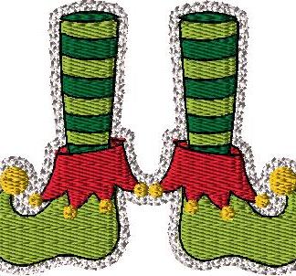 Elf Slippers with Saying 4x4 with and without knockdown 7 designs