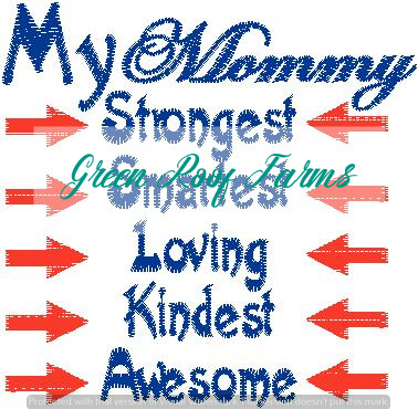 Mommy 4x4 design set, 6 total designs