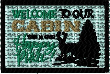 Cabin Theme Saying Happy Place designs with and without knockdown stitch - Image 3