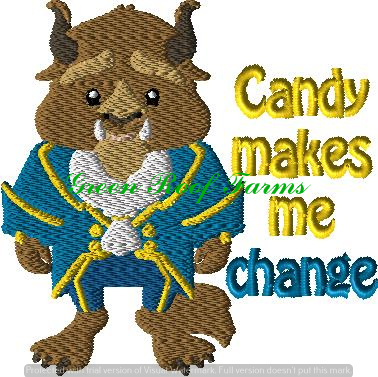Beastly Boy Costume Halloween 4x4 Saying