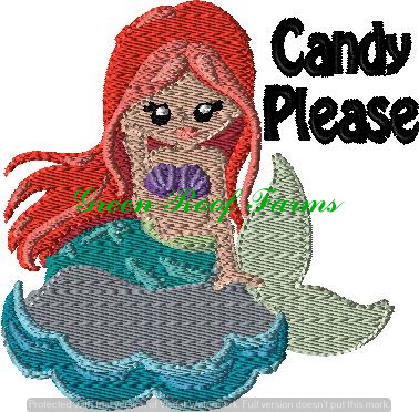 Princess of the Sea Costume Halloween 4x4 Saying