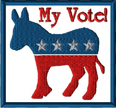 Democratic Party Donkey my vote filled donkey