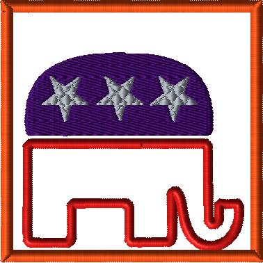 Republican Party Elephant Applique