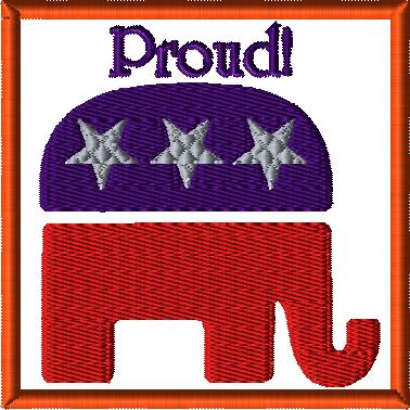 Republican Party Elephant Filled Proud