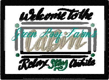 Cabin Theme Saying Stay Awhile designs with and without knockdown stitch