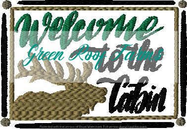 Cabin Theme Saying Welcome cabin designs with and without knockdown stitch