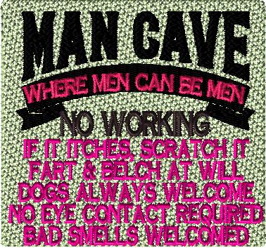 Man Cave No Working and other things 5x5 - Image 2