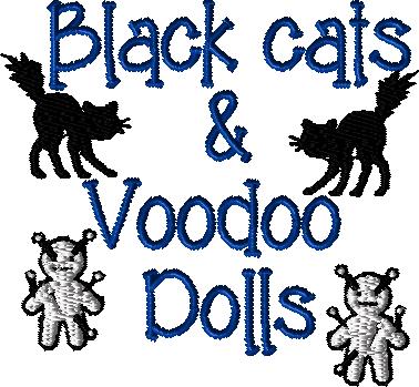 Black Cat and Voodoo Dolls 4x4