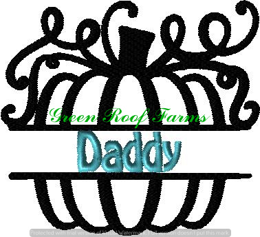 Entire Family in a split pumpkin, total 25 designs, 4x4 - Image 6