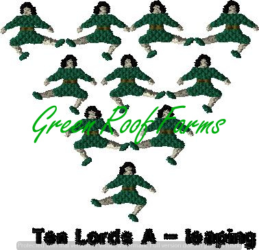 Day 10 Ten Lords A-leaping 4x4: 2 design set with a knockdown too - Image 2