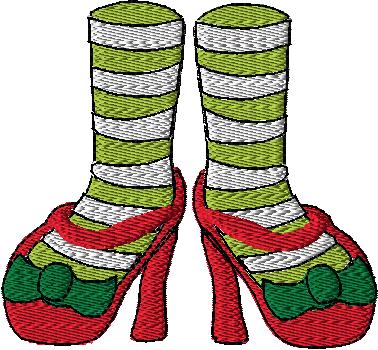 Santa Boots and Mrs Claus Heels with Sayings 4x4 with and without knockdown 7 designs - Image 7
