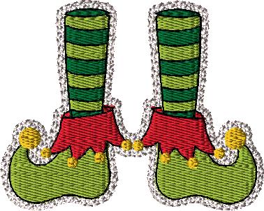 Elf Slippers with Saying 4x4 with and without knockdown 7 designs