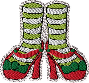Santa Boots and Mrs Claus Heels with Sayings 4x4 with and without knockdown 7 designs - Image 8