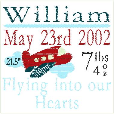 Airplane Birth Block Template and details to complete the block