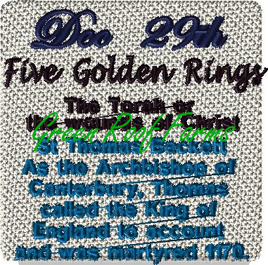 Day 5 Five Golden Rings: 2 design set plus a knockdown - Image 3