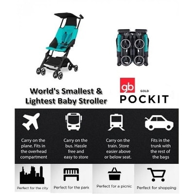 The GB Pockit Stroller is lightweight and relatively compact after folded, thus it is suitable for parents who travel a lot. - gb pockit stroller review | Baby Journey 