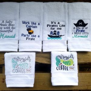Mermaid and Pirate Designs 6 Pack