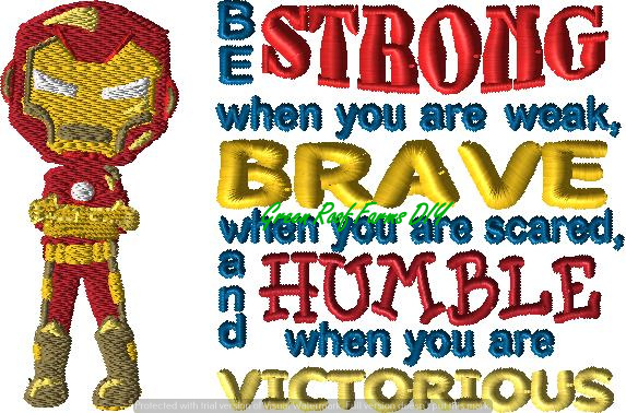 Metal Man Character and Saying (6) 4x4 designs