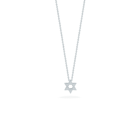 Small gold star of david necklace