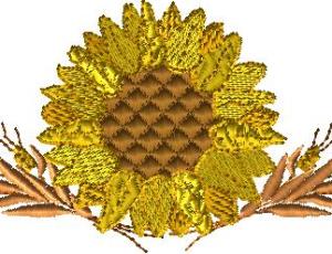 Sunflower and wheat 3 piece towel set design