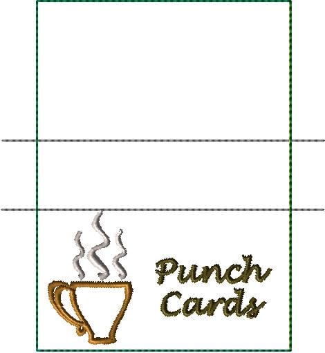 Coffee Card Punch Card Holder