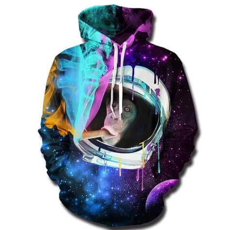 astronaut vacuuming space hoodie
