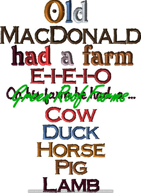 Old MacDonald 5x7 Words and Applique Barn set - Image 2