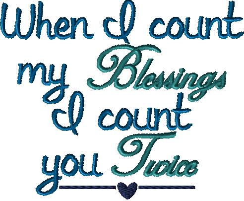 When I Count My Blessings 4x4 and 5x5 plus 2 knockdown stitches - Image 2