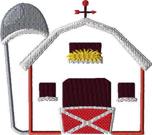 Old MacDonald 5x7 Words and Applique Barn set