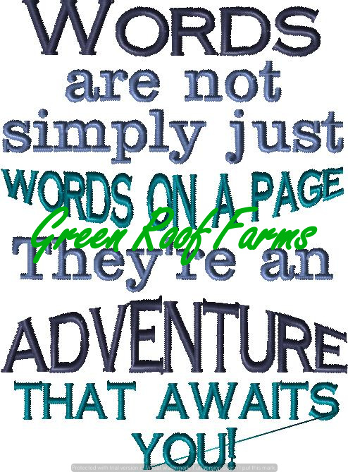 Words are an adventure 5x7
