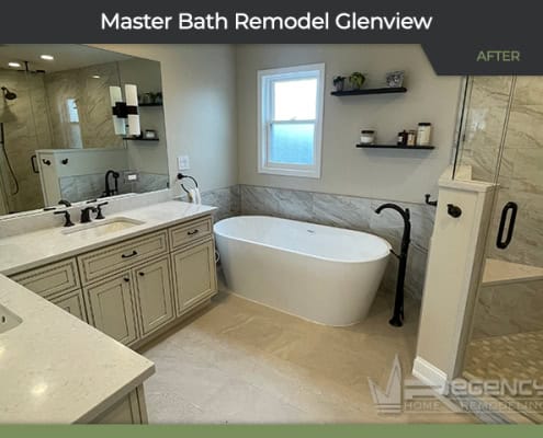 Master Bath Remodel - 1255 Highland Ln, Glenview, IL 60025 by Regency Home Remodeling