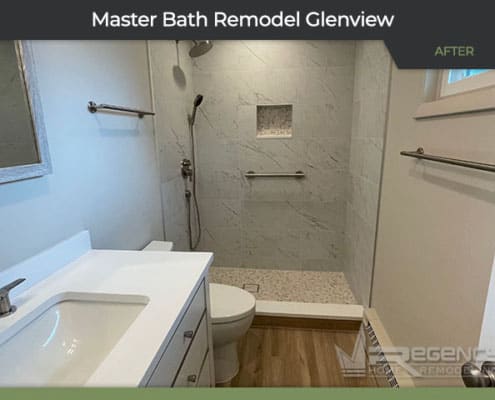 Master Bath Remodel - 3018 Peachgate Lane, Glenview, IL, 60048 by Regency Home Remodeling