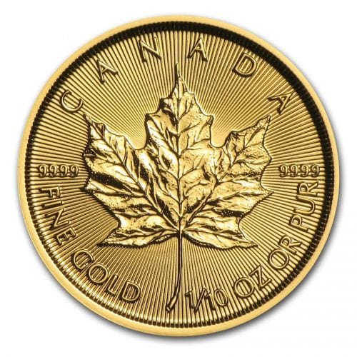 gouden maple leaf 1/10 oz 2021