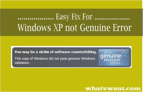 microsoft says my windows is not genuine