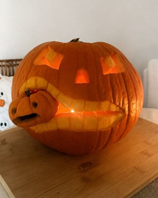 Pumpkin Eating Pumpkin