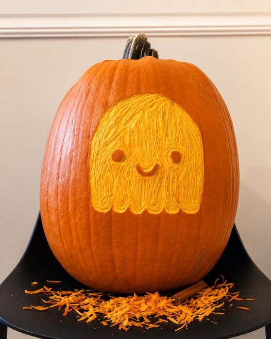 Happy Ghost Pumpkin