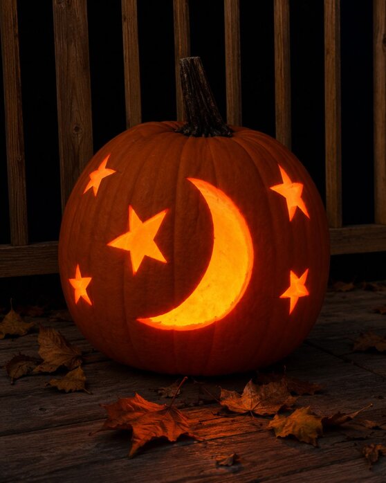 Moon and Stars Pumpkin