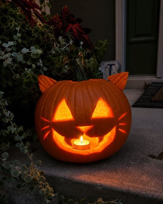 Cute Cat Pumpkin