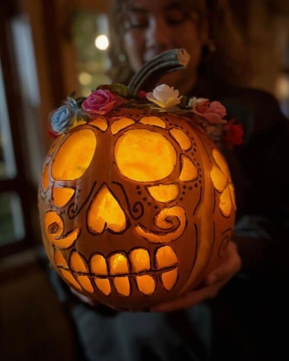 Sugar Skull Pumpkin