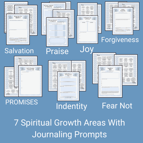 Mock up of journaling and prayer pages for Spend Time With God Set