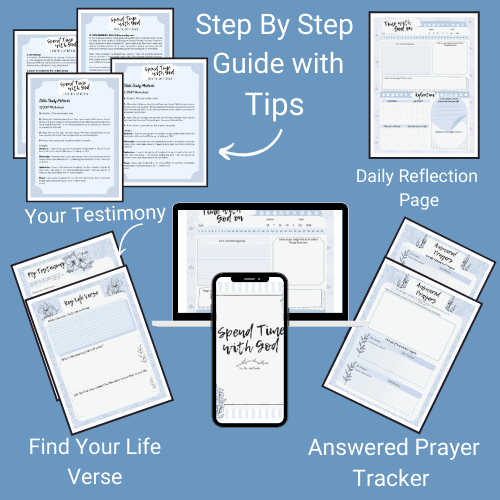 Mock up of journaling and prayer pages for Spend Time With God Set