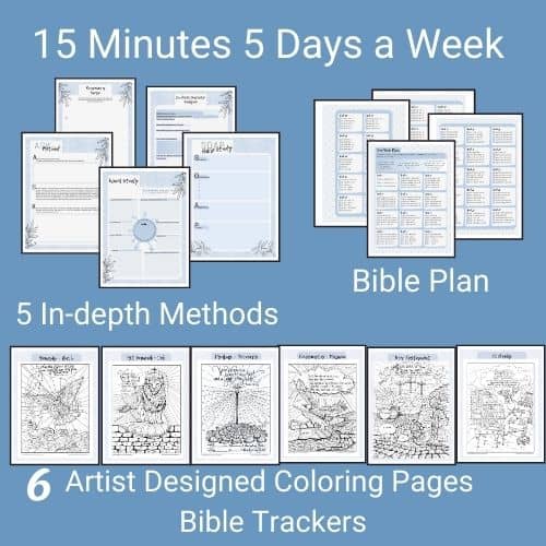 Mock of journaling and prayer pages for Spend Time With God