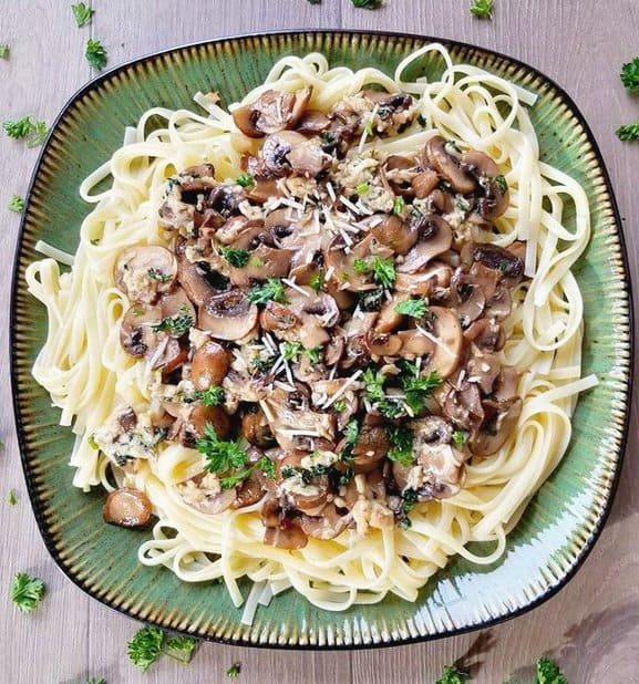 Mushroom Parmesan Fettuccine