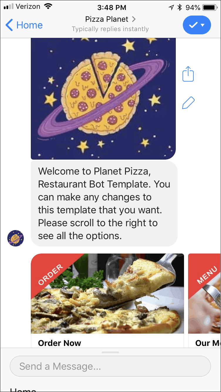 Facebook Messenger Templates, Chatbot Templates