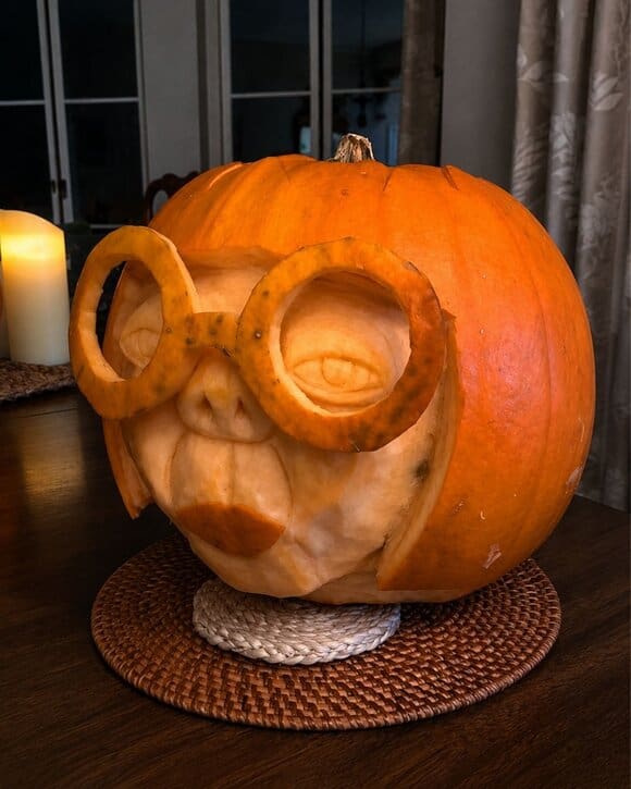 Edna Mode-Inspired Pumpkin