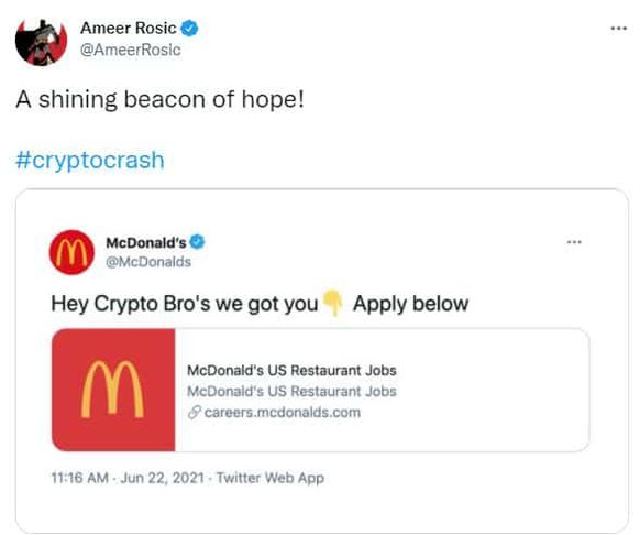 Криптовалютное приложение Mcdonalds