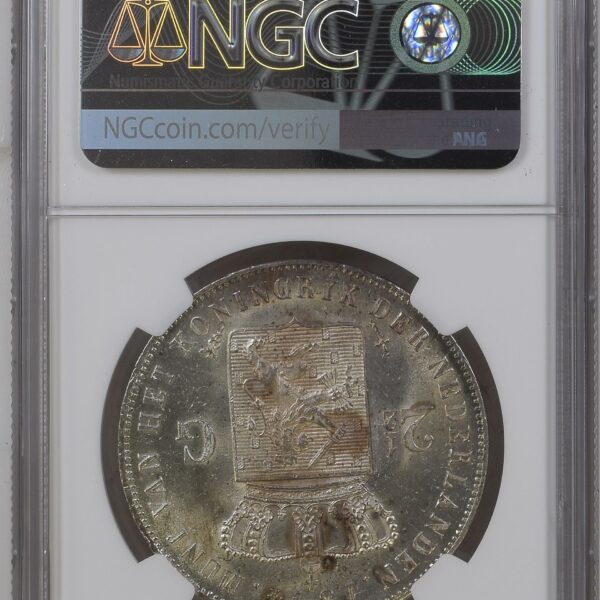 2 1/2 gulden 1874 scabbard MS63 NGC obverse