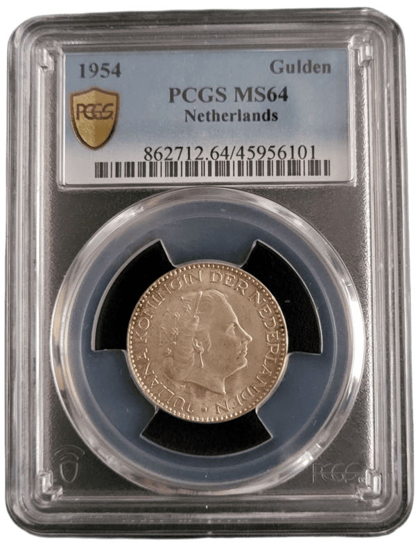 1 gulden 1954 MS64 PCGS