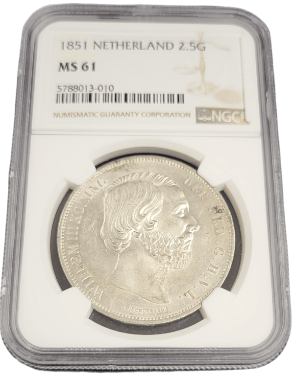 2 1/2 gulden 1851 b (zonder punt tussen I en P)