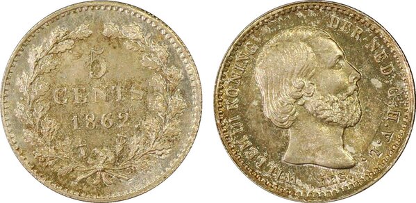 5 cent 1862 MS66 PCGS